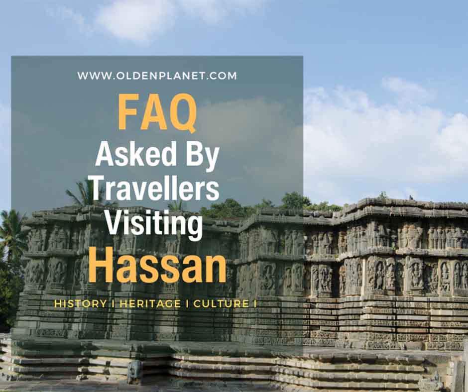 Blog cover for an article on the history of Hassan showing one hoysala temple on the background